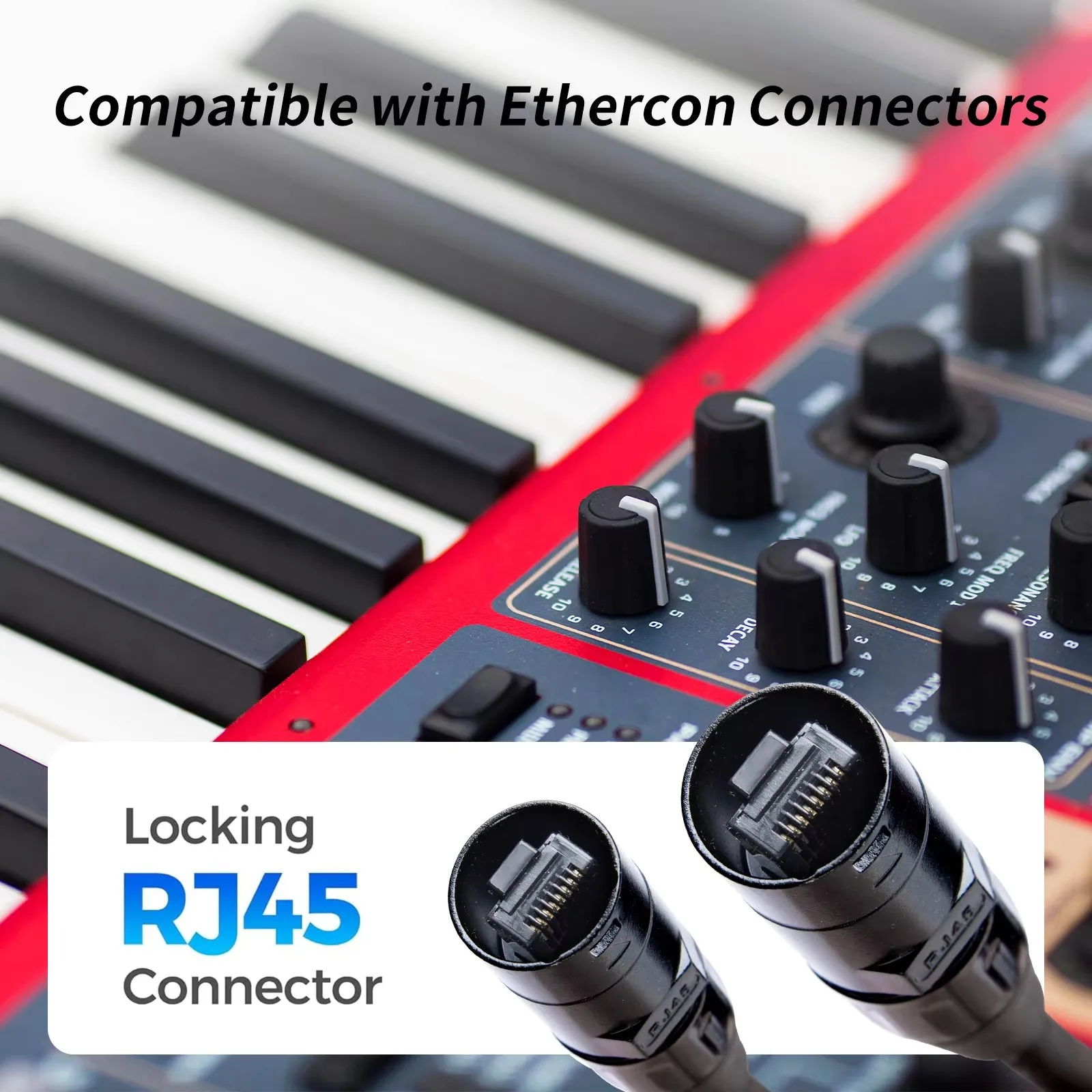 CAT6 Yinyu 20ft Ethernet Cable EtherCON Compatible RJ45 for Pro Audio and Stage Lighting Systems