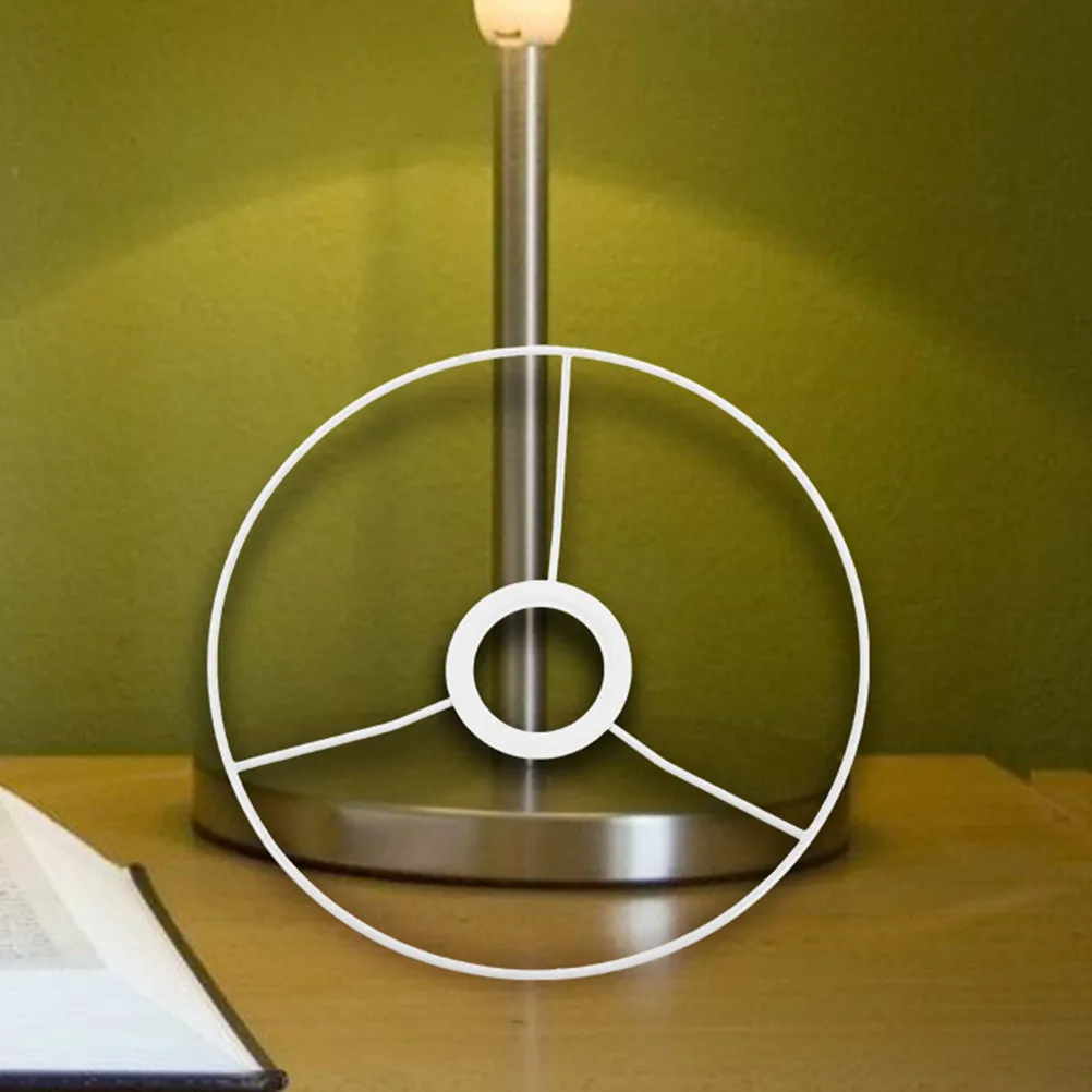 

1Set Round Lampshade Frame Sturdy DIY Lamp Shade Ring Holder for Table Lamp Vintage Metal Wire Lampshade Frame Support