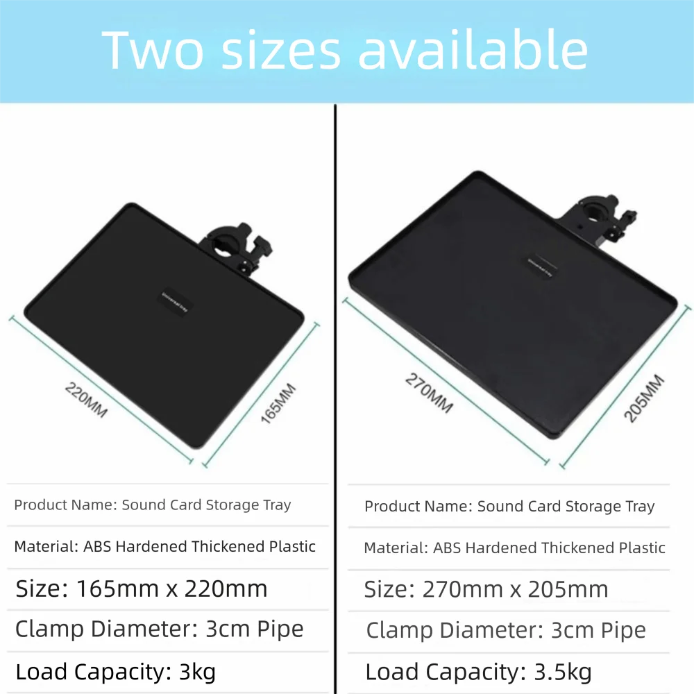 유니버설 플라스틱 마이크 스탠드 트레이 블랙 조절 가능한 클램프 폰 홀더 트레이 홀더 라이브 스트리밍용