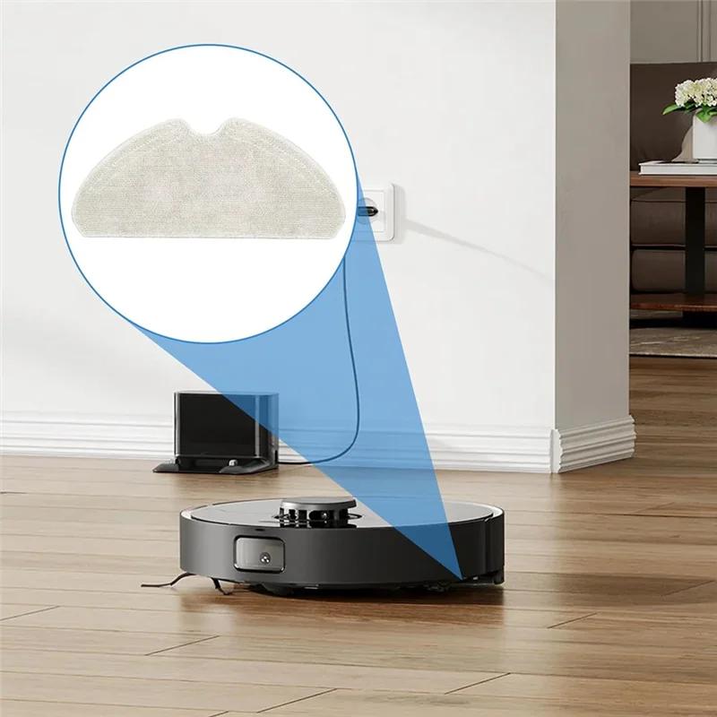 A56T-4 Pack Accessories Mop Pads For Dreame D10S, D10S PRO, D9 Max, F9 PRO Robot Vacuum Cleaner, Washable Reusable Mop Pad