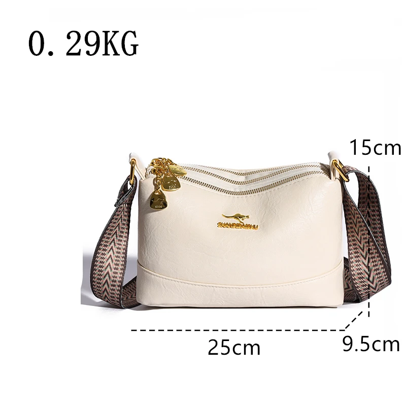 Sac A Main-monederos de cuero suave de alta calidad para mujer, bolsos de lujo, bolsos de diseñador multicapa, bolsos cruzados de hombro para mujer