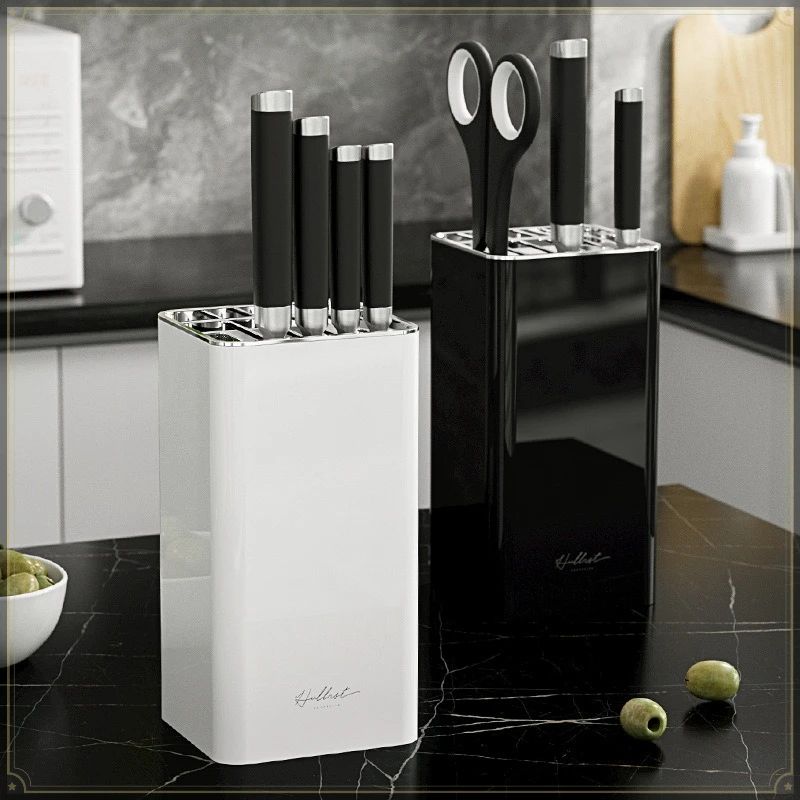 Standing Square Knife Storage Basket PET Plastic Detachable Large Capacity Multifunctional Kitchen Utensil Storage Holder