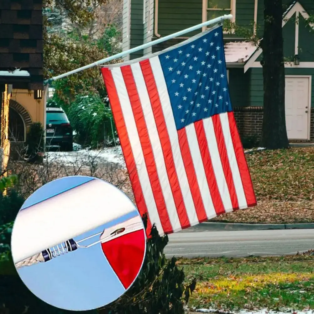 Heavy Duty Stainless Steel Boat Flag Clip – Corrosion Resistant Marine Flagpole Mount for Pontoon, Yacht, Fishing Vessel