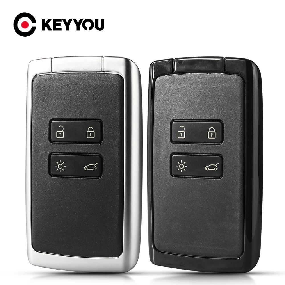 KEYYOU NEW For Renault Koleos Kadjar Megane Clio Scenic Talisman Captur Espace 4 Buttons Car Key Shell Case Cover Housing