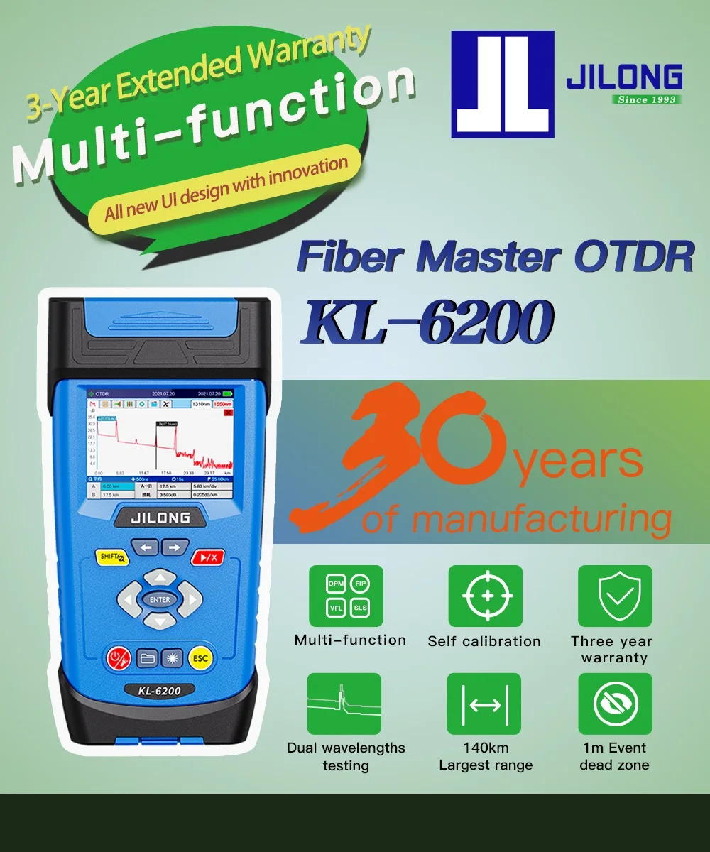 Fiber Optic OTDR Live PON Test Online  1310/1550/1625nm,32/30/28dB, Built in VFL/VLS/FIP/RJ45, Test 1:32 Splitters, Link Map