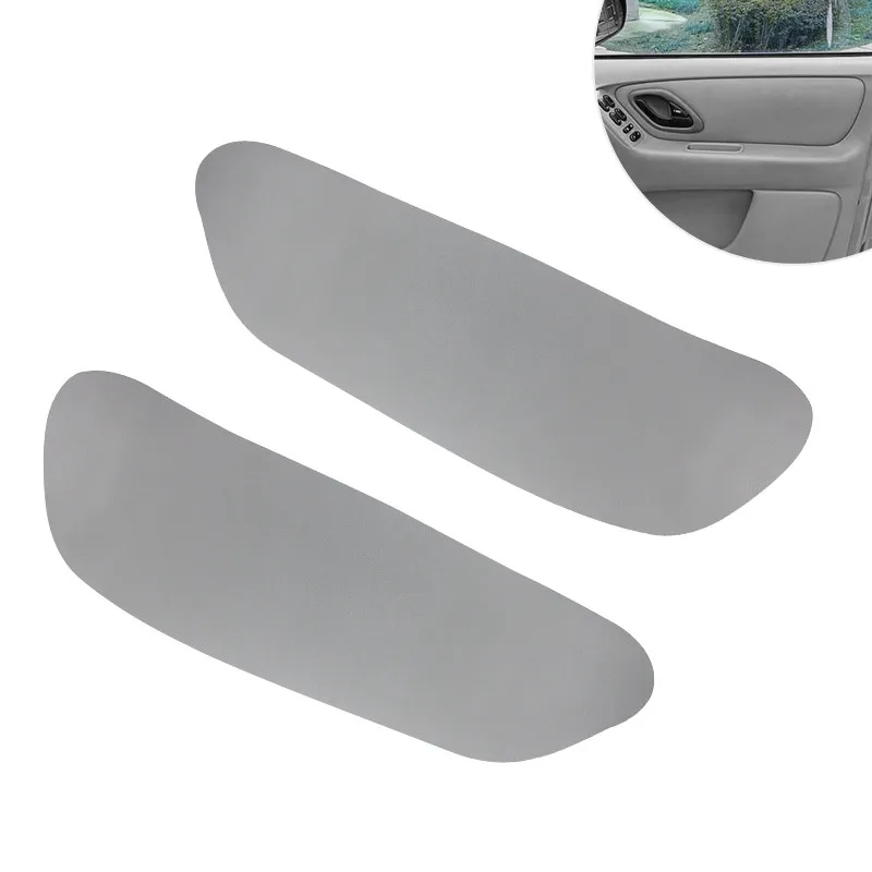 

For Ford Escape 2001 2002 2003 2004 2005 2006 2007 Gray Microfiber Leather Car Interior 2pcs Front Door Panel Armrest Cover Trim