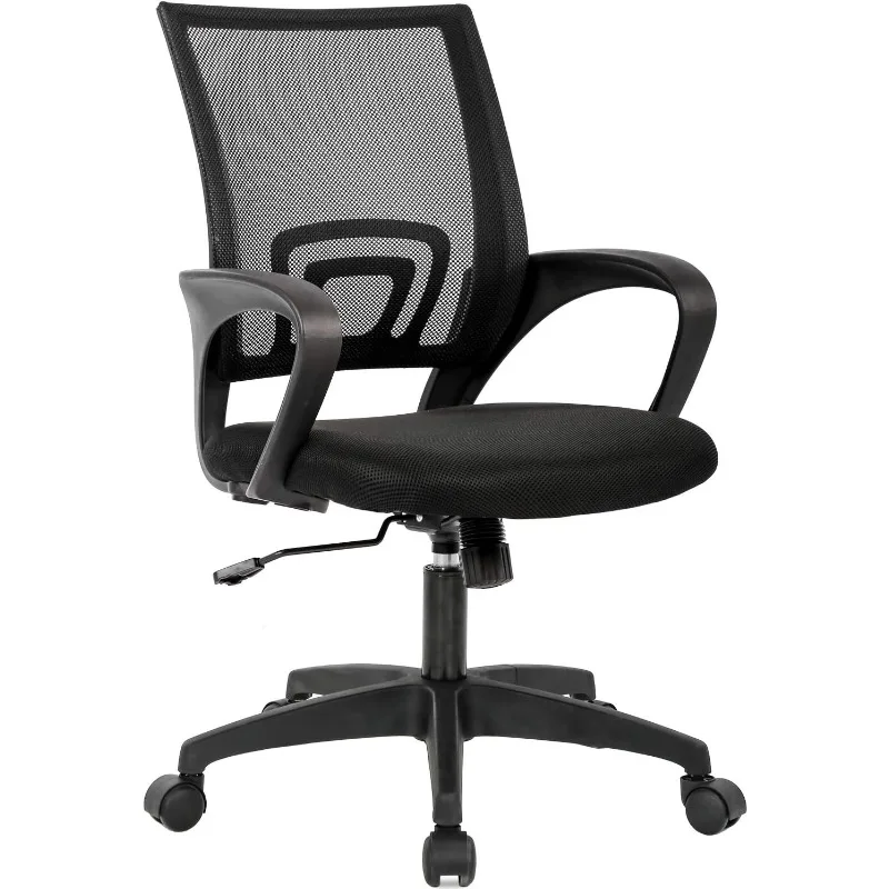 Home Office Chair Ergonomic Desk Chair Mesh Computer Chair with Lumbar Support Armrest Executive Rolling Swivel Adjustable Mid