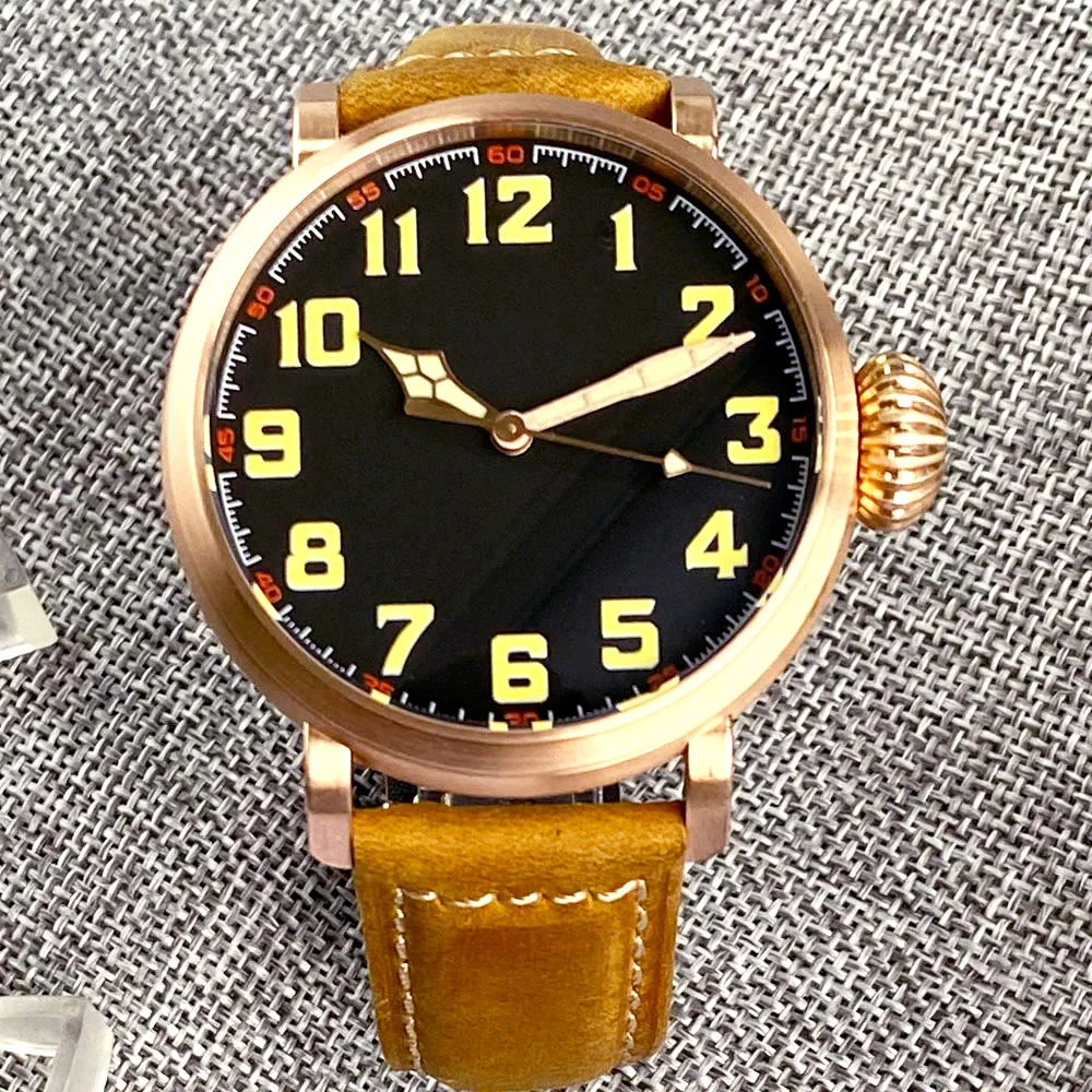 Tandorio Cusn8 Real Bronze PT5000 NH35A Automatic Watch for Men Vintage Pilot Waterproof 10Bar Diver Clock 47mm Sapphire Lume