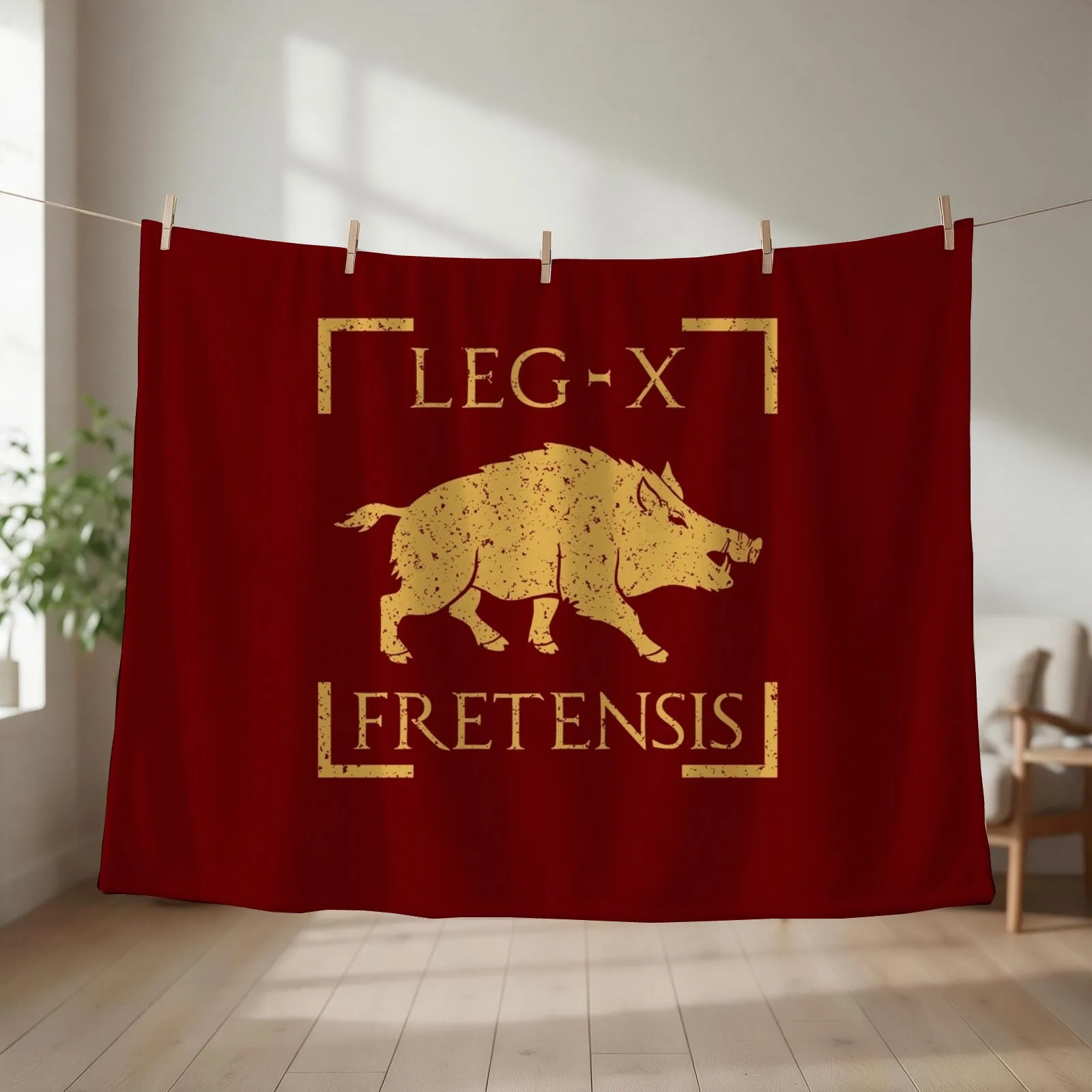 Legio X Fretensis Boar Emblem Roman Legion Throw Blanket Decorative Sofa Thin Hair warm for winter Blankets