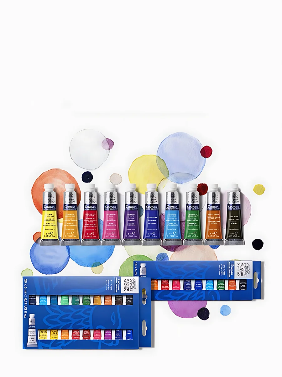 

Winsor & Newton Cotman Watercolor Paint Set 10/20 Colors 5ml (0.17-oz) Aluminum Tubes Water Color Painting Art Painting Supplies