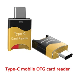 Type-C Card Reader Mobile OTG Micro SD Aluminum Alloy Hidden Card Slot Plug Play Flash Drive for Huawei iPad Macbook