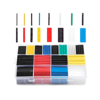 580PCS Heat Shrink Tubings 2:1,Wire Cable Wrap Assortment Tube Sets Electric Insulation Heat Shrink Tube Kit