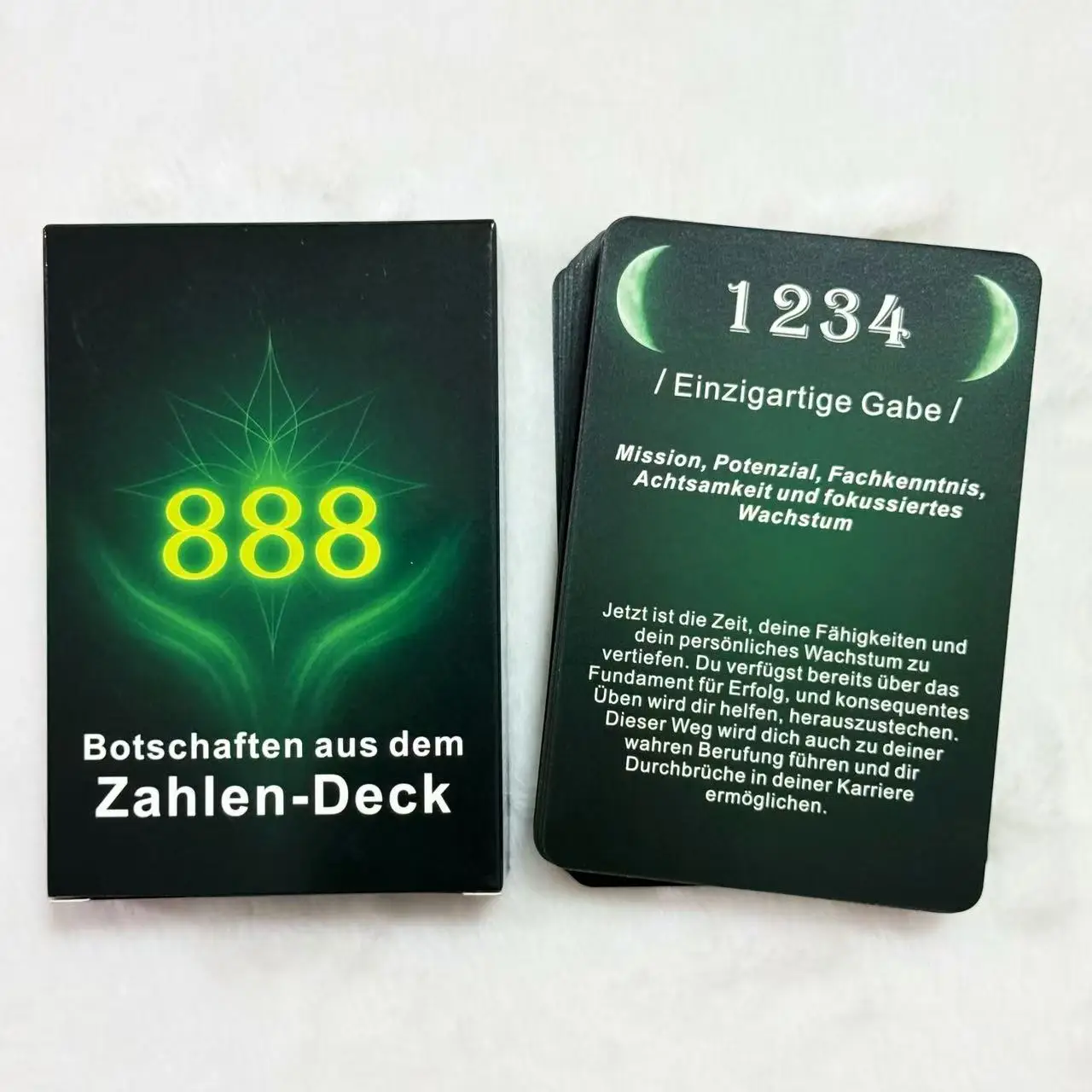 سطح أوراكل الألماني، 48 بطاقة موضوعية للانعكاس الذاتي والتشجيع والعرافة، 12 × 8 سم، بطاقات القلقاس #6