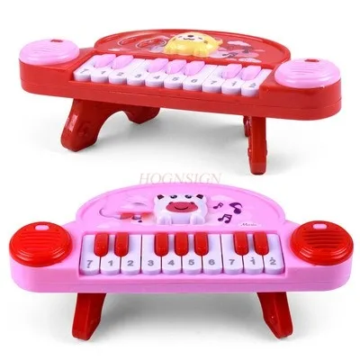 Educatieve cartoon elektronische piano voor kinderen, elektrische zittafel, kleine piano, educatief muziek, geluid, licht vroeg