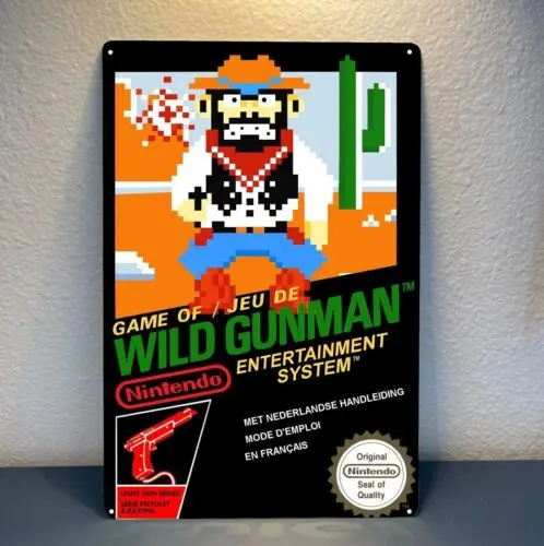 

Wild Gunman Nes Retro Video Game Metal Poster Tin Sign 20*30cm-aluminum