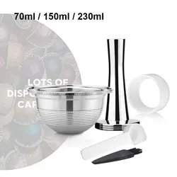 Refillable Coffee Pods Compatible for Nespresso Vertuo Plus Delonghi ENV150 GCA1 Machine Stainless Steel Reusable Capsule Filter