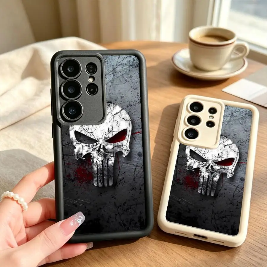 New Punishment Skull Cartoon Pattern Phone Cover Case for Samsung Galaxy S26 Ultra S25 S23 FE S24 Plus S24Ultra S20FE S25 Edge