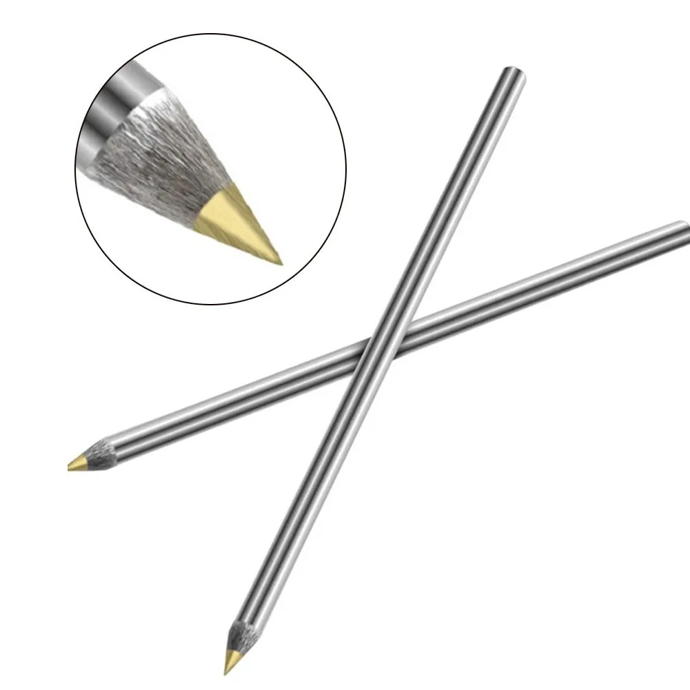 Difícil Lettering Metal Pen Scriber, Carbide Cutter, Diamond Glass Cutter, ferramenta prática, novo, 5 pcs