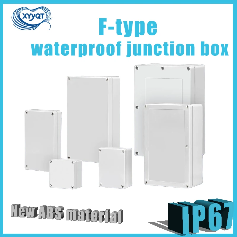 ABS Plastic IP66 Waterproof Junction Box, with Grey Cover and Transparent Cover as an Option
