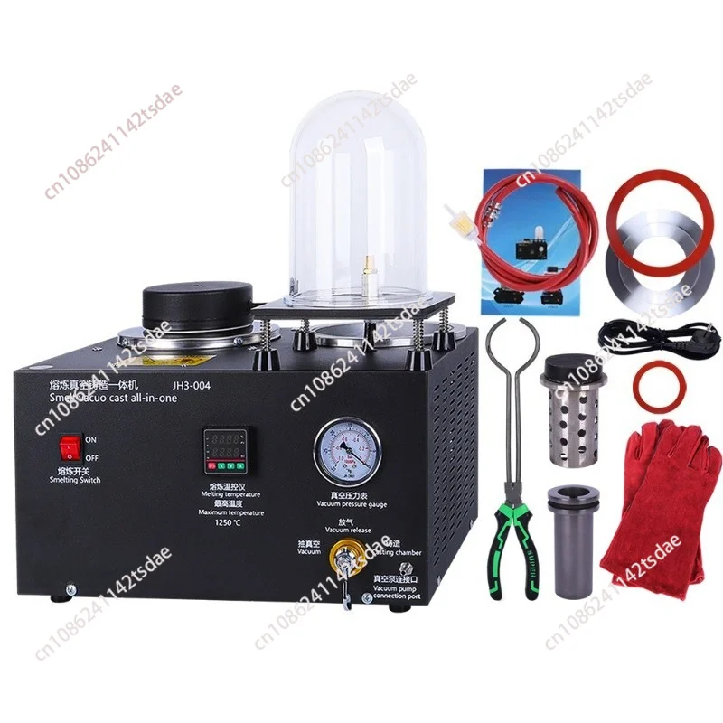 2L Integrated Jewelry Vacuum Casting Machine, Gold Silver Plaster Mold Jewelry Pouring Casting Equipment