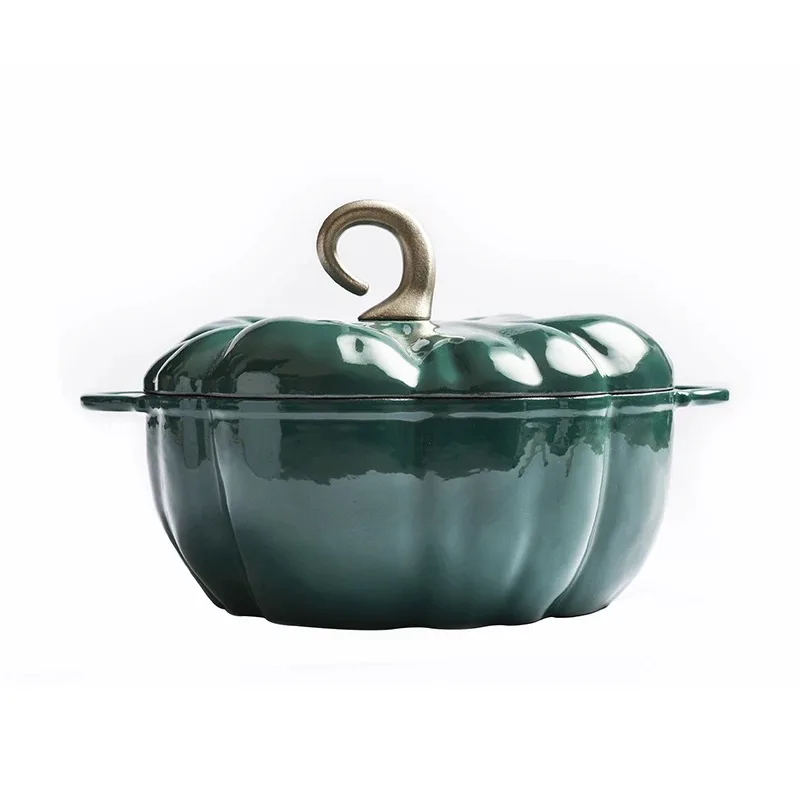 Cookware Sets Enameled Cast Iron Cute Pumpkin Shape Cooking Pot Creativity Coating Non Stick Casserole Pot