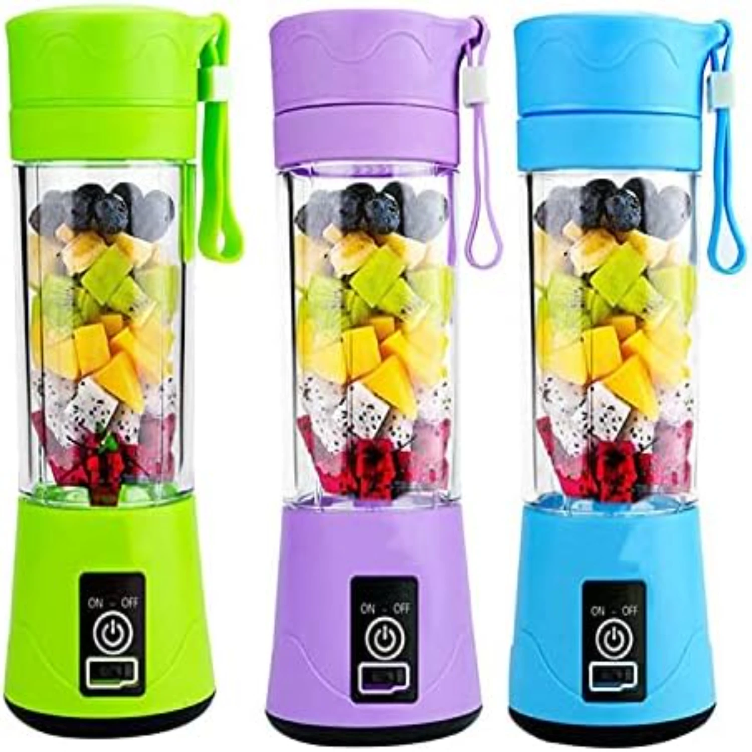 เครื่องปั่นขนาดเล็กแบบพกพาที่เหมาะกับการเดินทางพร้อมความจุ 13 ออนซ์สําหรับปั่นและสมูทตี้ - ชาร์จ USB 2000mAh สําหรับการใช้งานขณะเดินทาง