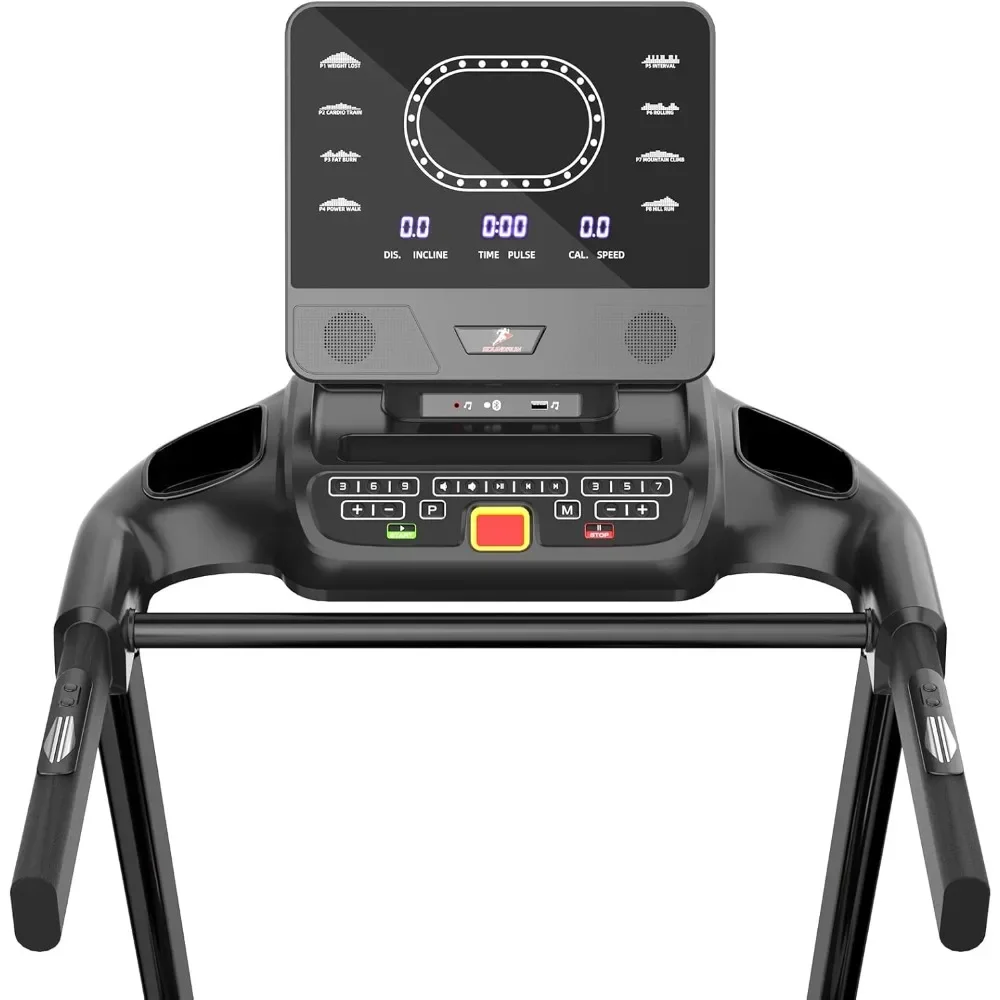 Treadmills Folding 400 lb Capacity, Auto Incline 15%, Professional Treadmill 350+ lb with 3.5 hp Motor, Bluetooth Audio