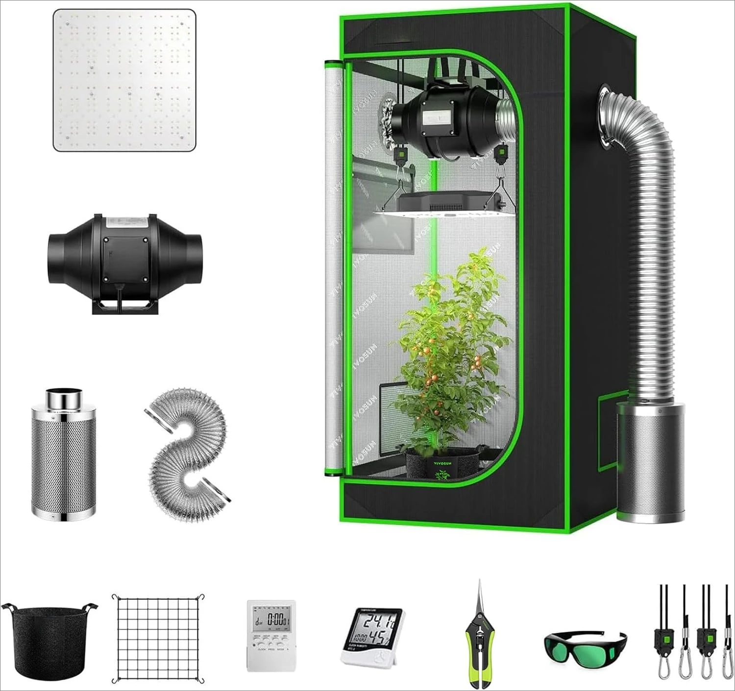 

Grow tent complete system, plant growth light