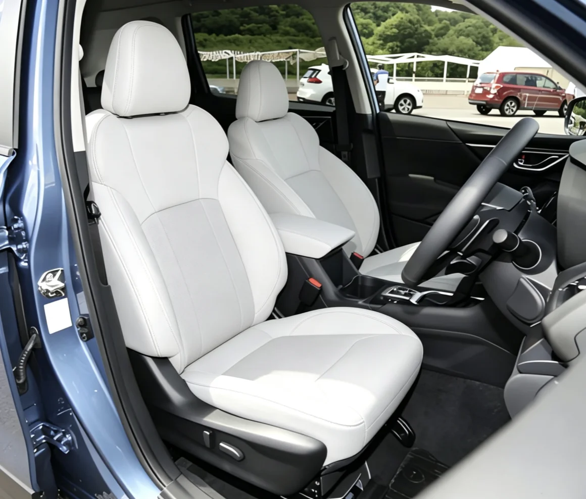 Für Subaru Forester 2019~2021 Maßgefertigte Autositzbezüge Luxuriöses Nappaleder 100% Passgenau Innenraumzubehör 360 ° Vollständige Abdeckung – Detail 8