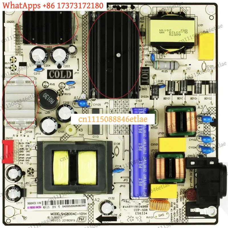 SHG6004C-101H SHG6004C101 CQC14134104969 LCD TV Power Supply Board for 81T-PBE055-H911 81-PBE060-H4C26A