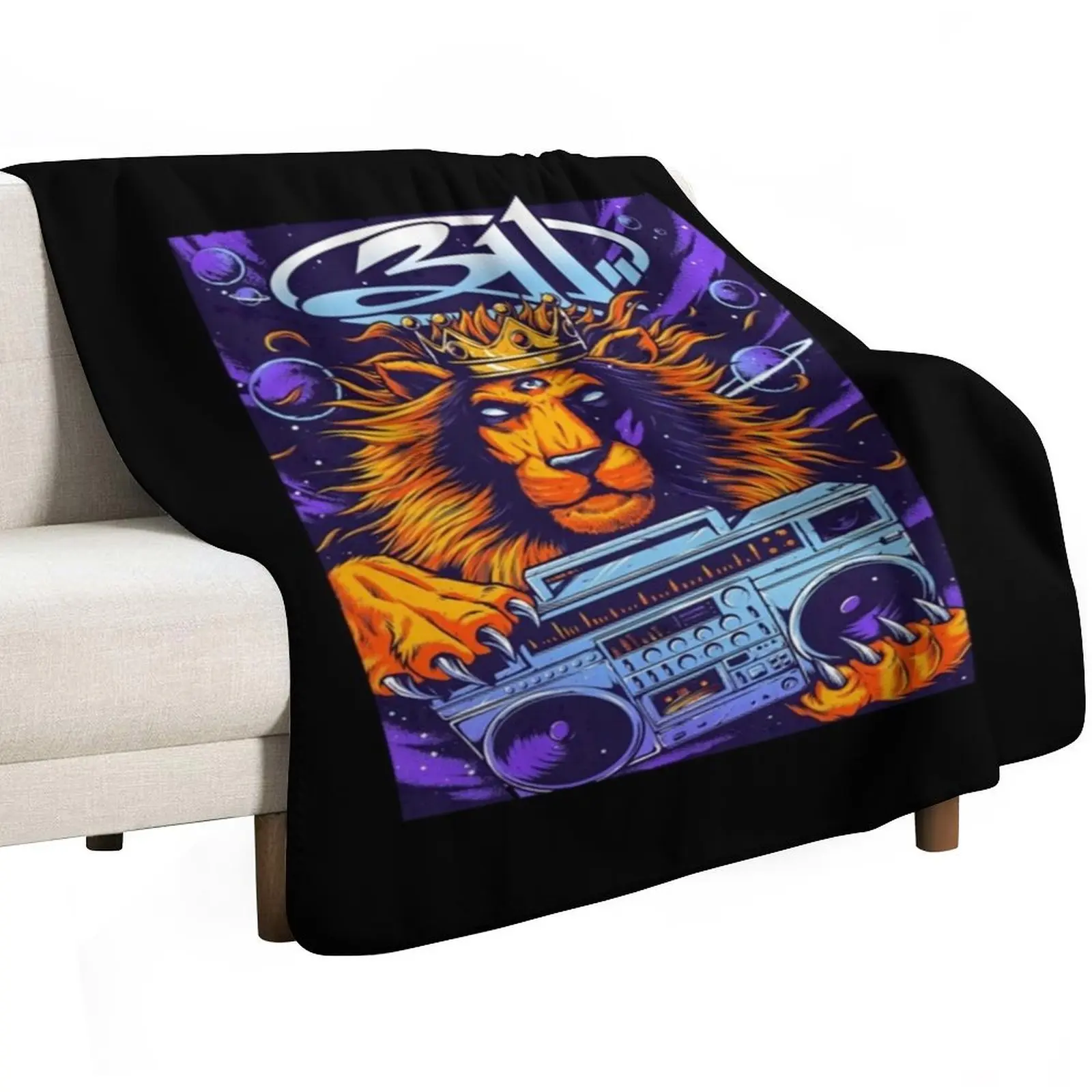 311 lion radio Throw Blanket Polar Sofa Quilt Loose Hair Nap Furrys Blankets
