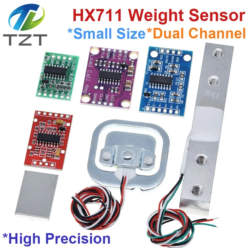 Load Cell 1KG 5KG 10KG 20KG HX711 AD Module Weight Sensor Electronic Scale Aluminum Alloy Weighing Pressure Sensor For Arduino