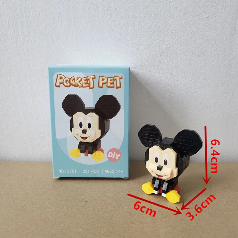 Micro particles Stitch Stitch DIY creative toys Mickey children\'s educational toys wholesale Donald Duck building blocks gift