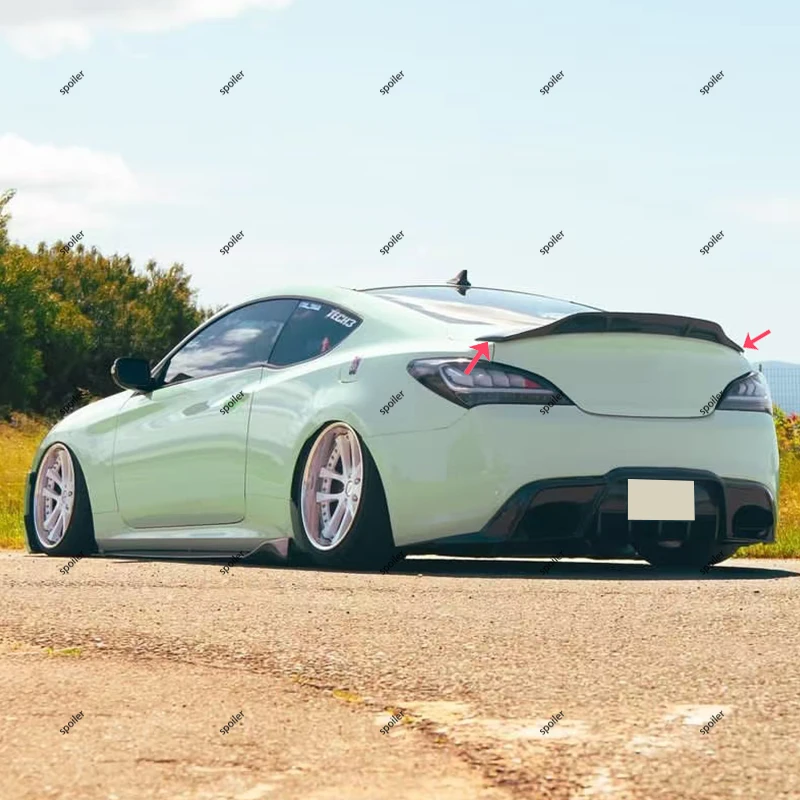 

Suitable for modern Genesis Coupe spoiler 2009 10 11 12 2013 high-quality modified true carbon fiber rear wing R-type spoiler ac