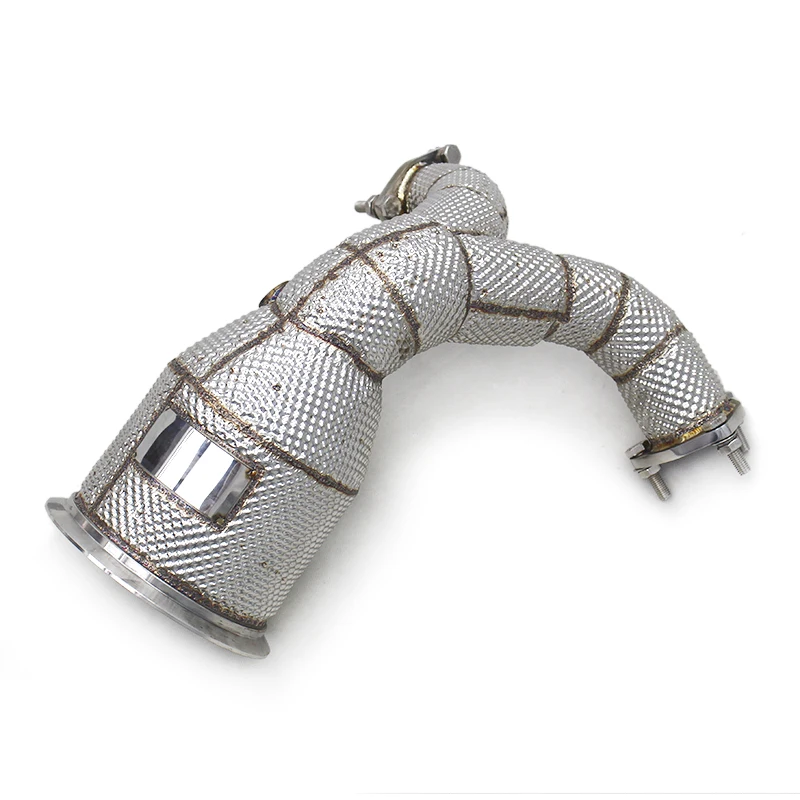 Yooking Exhaust Downpipe For Audi S4/S5 B9 3.0T 2019-2023 Stainless Steel Exhaust Free Flow Pipes