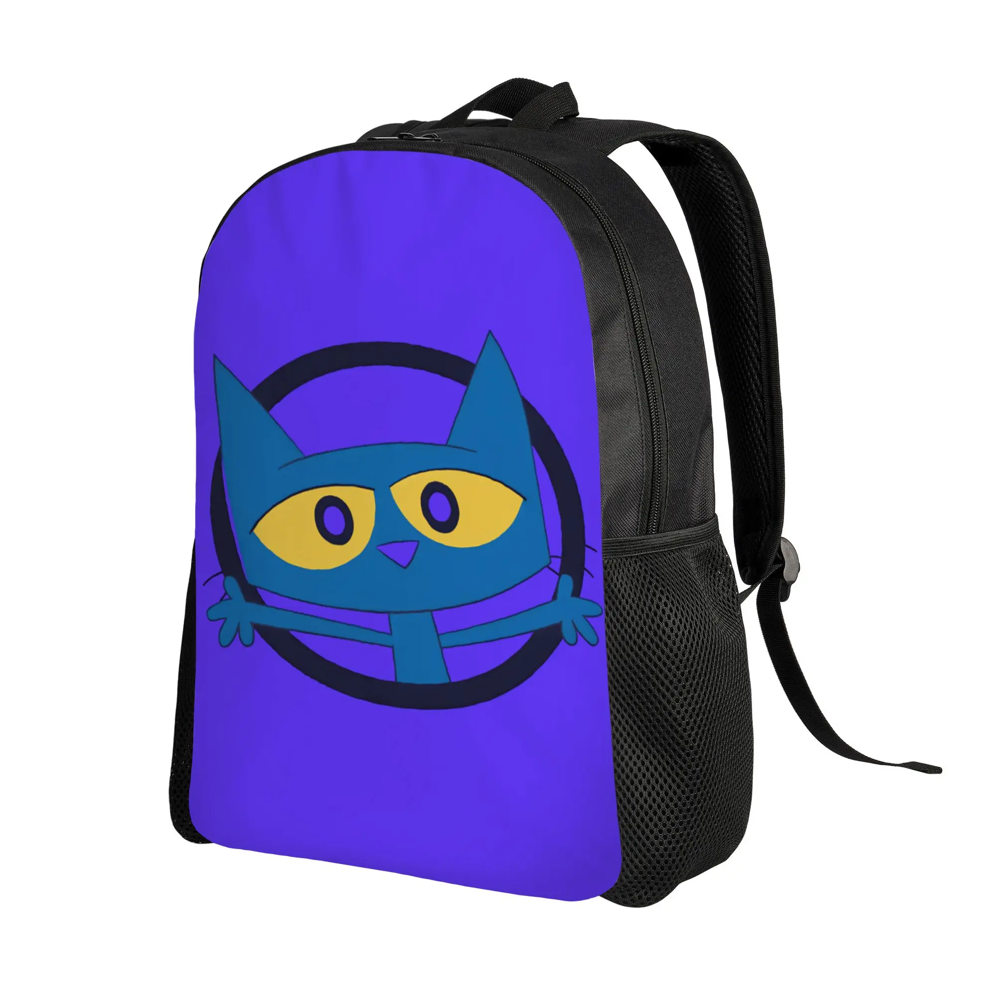 Hello Petes the cat Poster Backpack Boy Girl  Print Backpacks Polyester Stylish School Bags Cycling Custom Rucksack