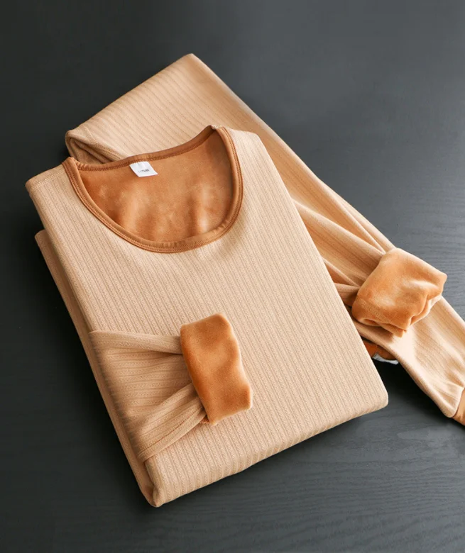 

Зимний теплый комплект нижнего белья для мужчин Нижняя часть и топы с толстой бархатной осенней одеждой и брюками с круглым вырезом, рубашка с защитой от холода и тепла