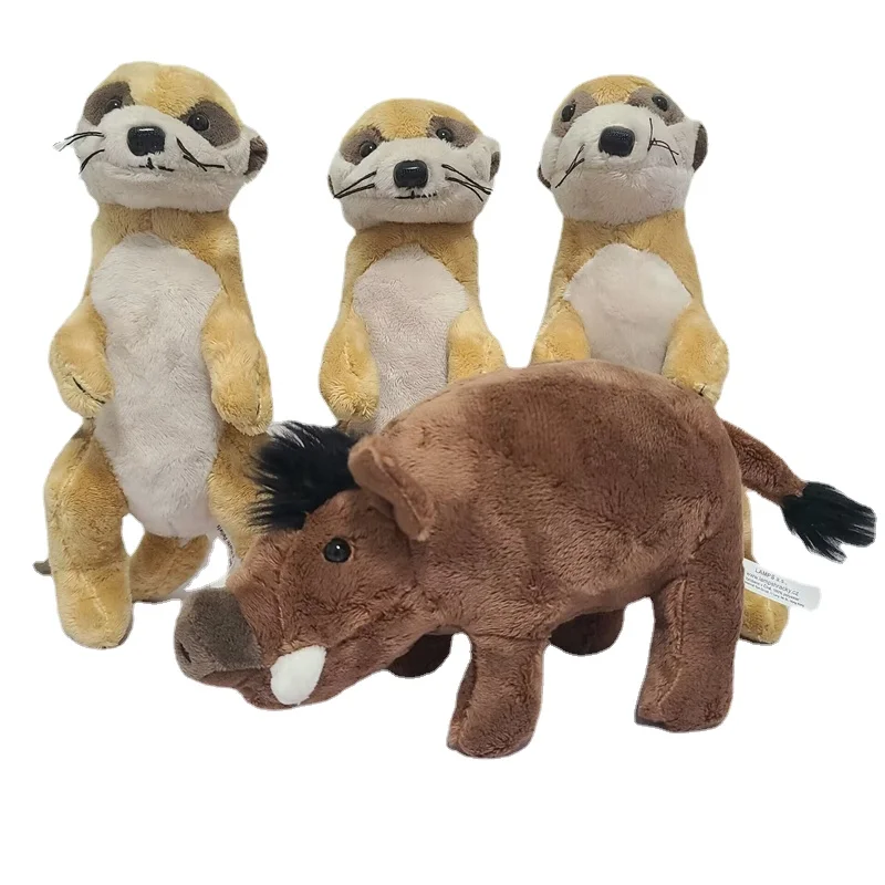 Cartoon Animal Meerkat Peluche Warthog Plush Doll Plush Timon Pumbaa Stuffed Toys For Boy Girl Birhtday Christmas Gifts