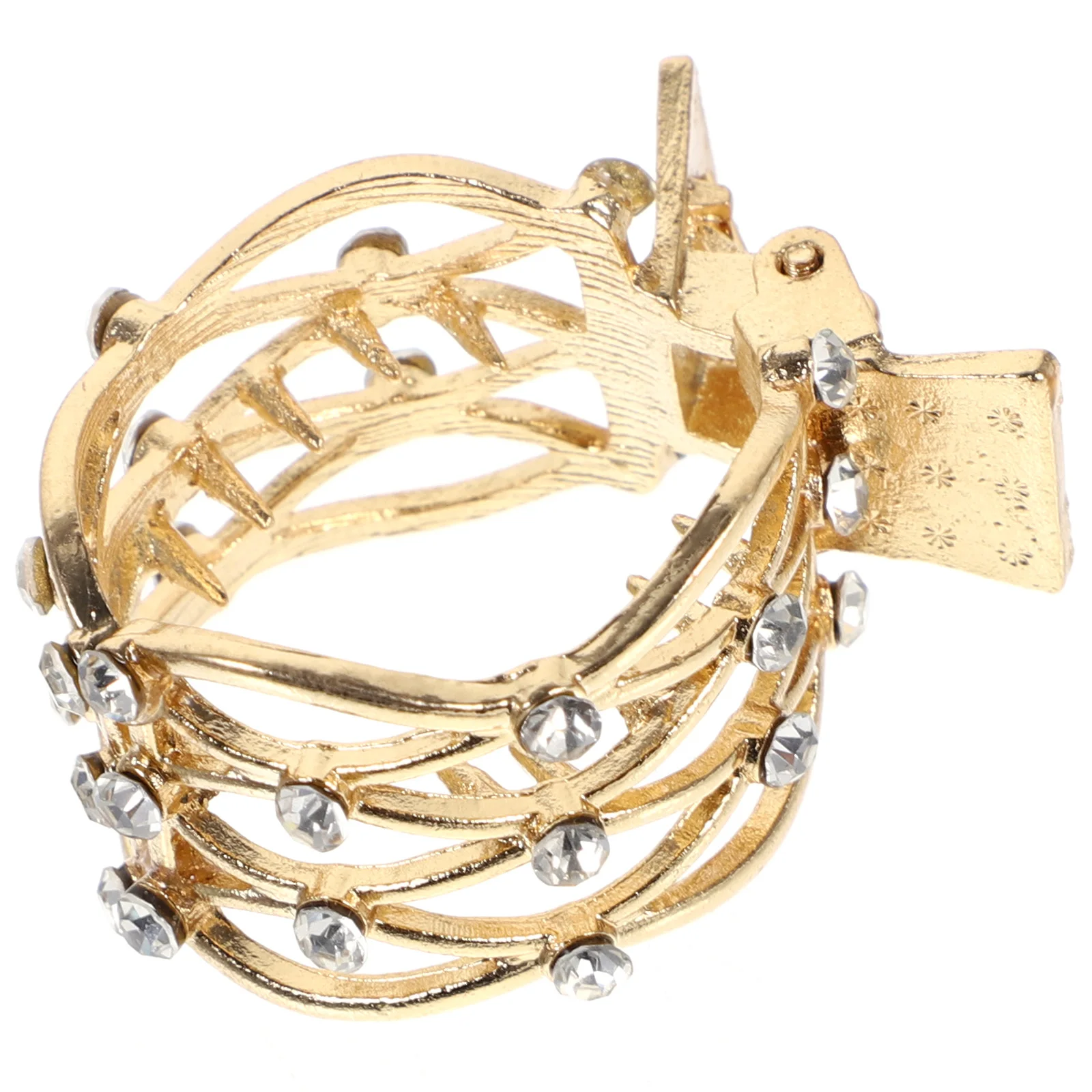 

2pcs Rhinestone Women Small Aesthetic Accessories Decorative Clip For Thin Thick Party Birthday Costume Rhinestone Claw Hair