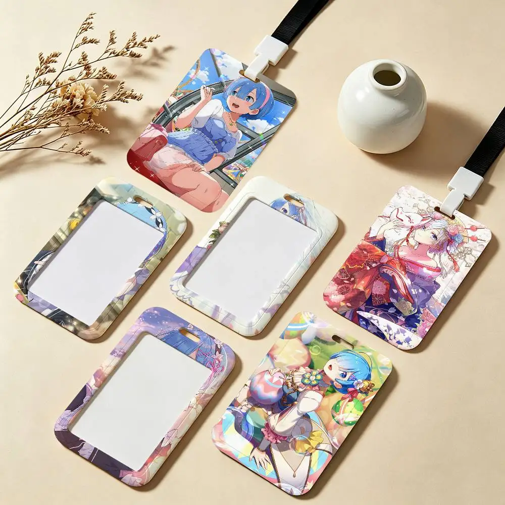 Porte-badge R-Rem Re Zero avec étui pour cartes de visite et documents d'identité pour le bureau et l'école