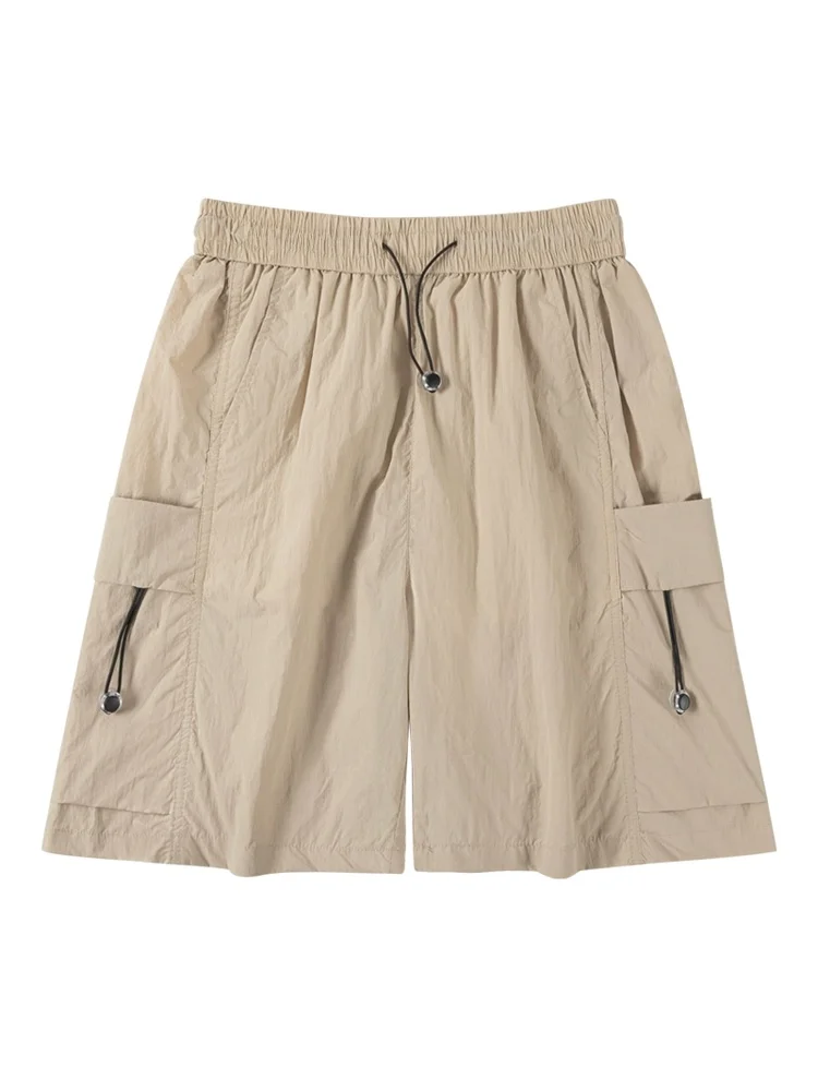 كوي جاف ملابس العمل orts الرجال الصيف الأمريكية الرجعية فضفاض التخسيس دوبان رقيقة مقاوم للماء عادية خمسة أرباع السراويل #5