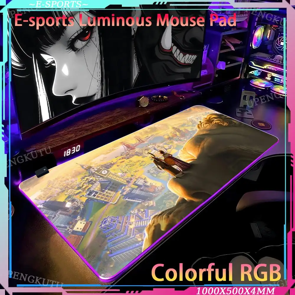 Civilization Mouse Pads RGB Computer desk accessories Game console mechanical desk Writing Gaming computer cabinet mouse pad