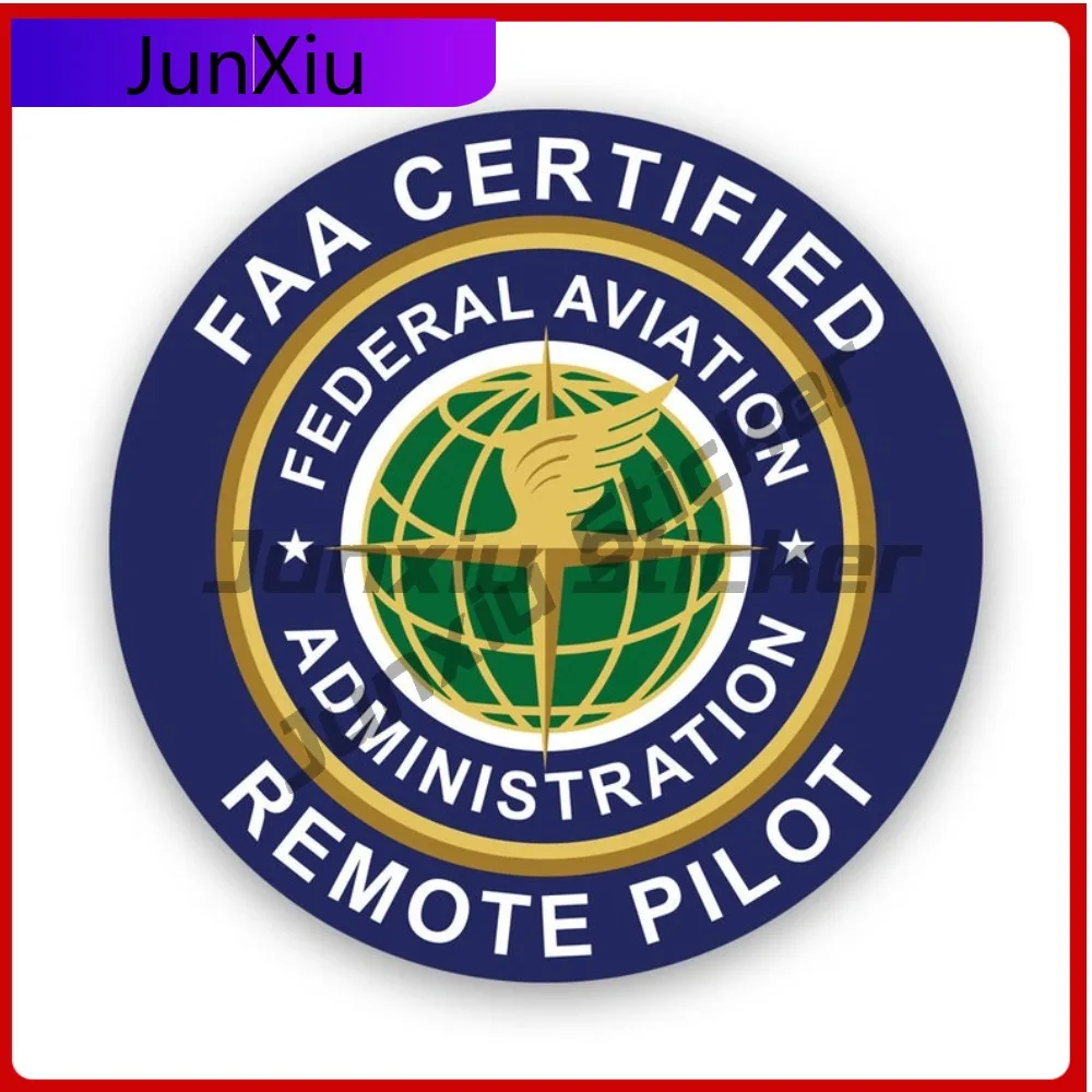 

Bold Classic Circle Faa Certified Remote Pilot Sticker Uv Protected Decalsuav Drone Pilots Control Rc Car Decal Sunproof