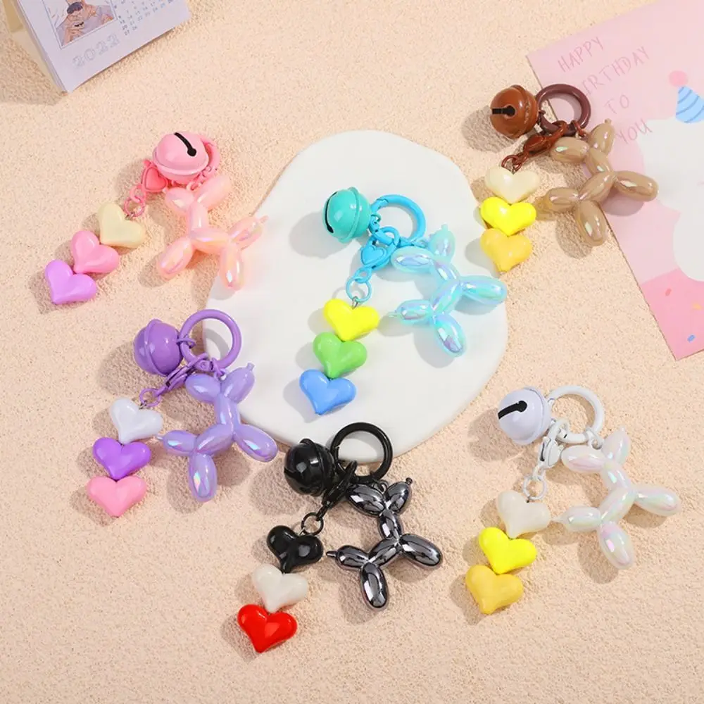 Cartoon Kawaii Dog Balloon Keychain Cute Acrylic Jelly Dog Key Chain Dog ins Love Puppy Keyring Hanging Accessory