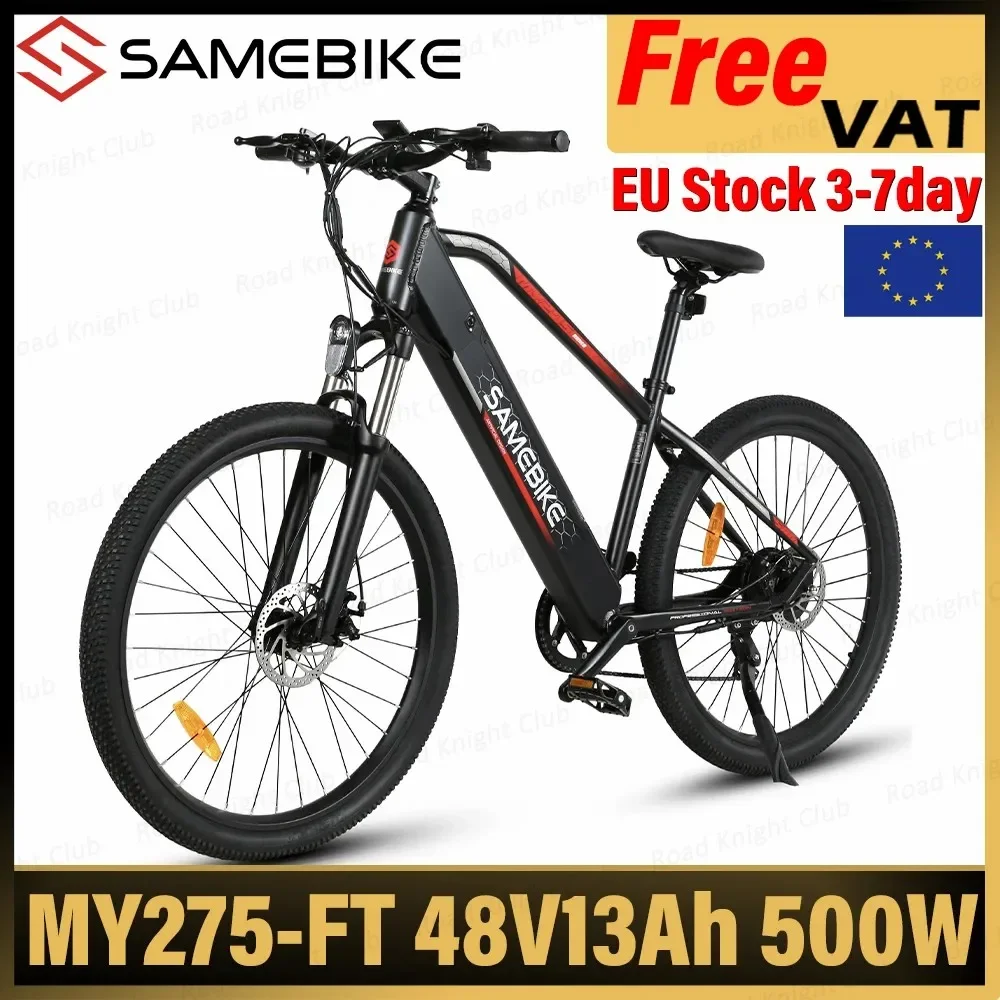 Samebike MY275 Electric Bicycle 500W 27.5 Inch Ebike 48V 13AH Removable Lithium Battery Mountain Electric Bike