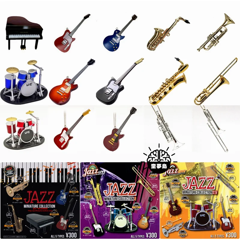 

Original JAZZs Gashapon Anime Figure Cute Kawaii Musical Instruments Miniature Item Gacha Capsule Toys Doll Accessories