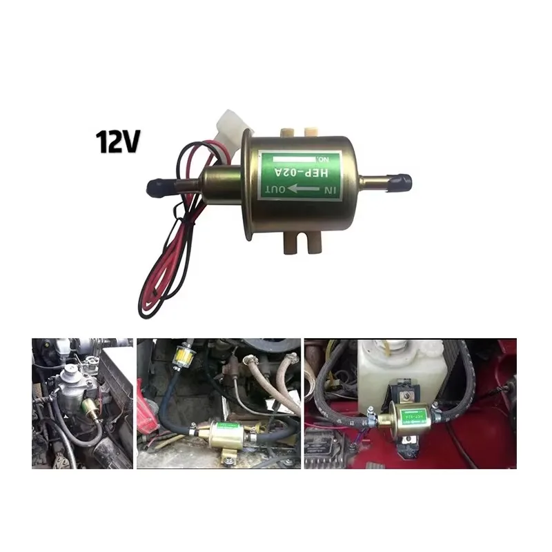 High Quality 12v HEP-02A Electric Fuel pump low Pressure Bolt fixing wire Diesel Petrol for car carburetor Motorcyle
