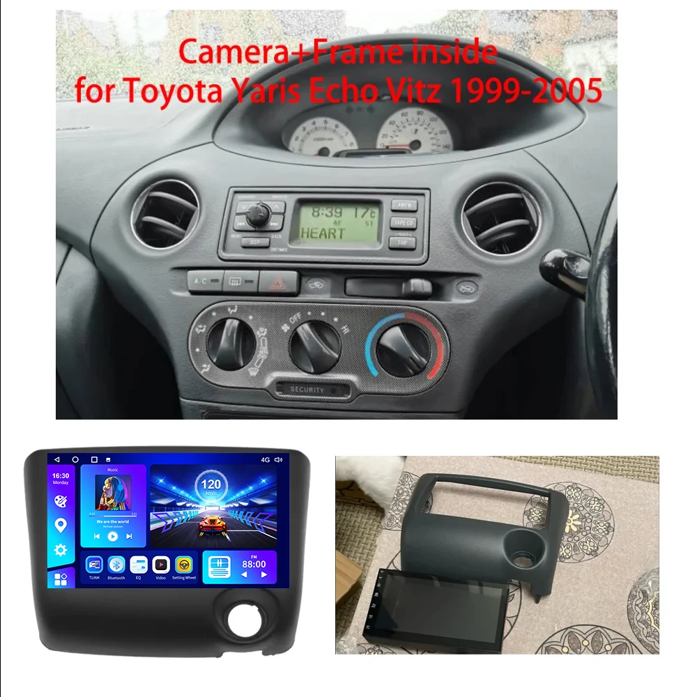 EKIY For Toyota Vitz Yaris Echo 1999-2005 2 Din Car Radio Multimedia Video Player Navigation Intelligent System 7 Inch Navi