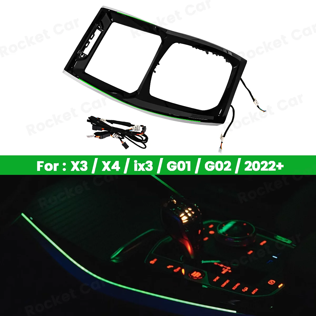 11 Colours LED Ambient Light For BMW X3 X4 G01 G02 IX3 2018-2023 Car Saddle Decorative Lam Accessory Refit Center Console Light