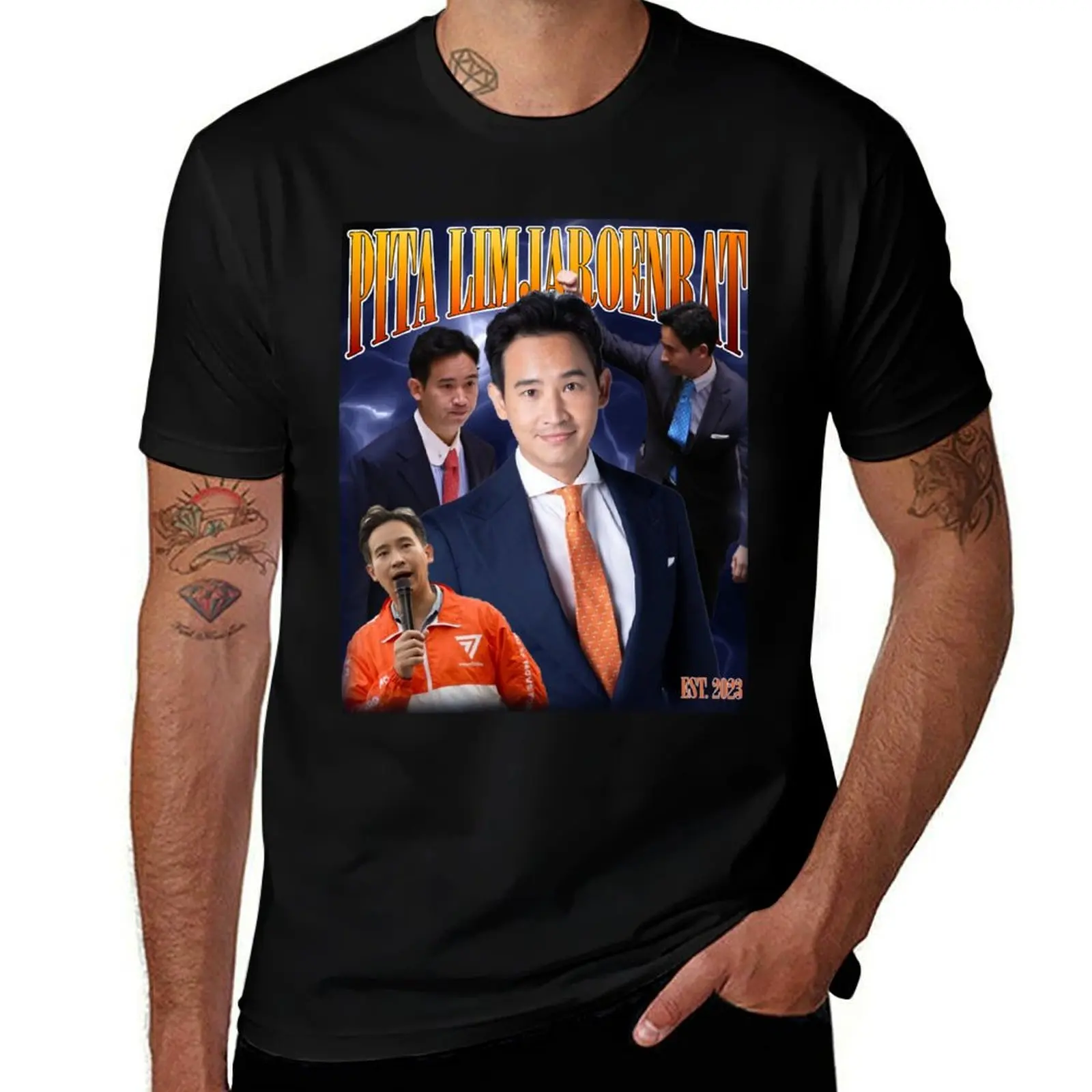Pita Limjaroenrat Move Forward Party T-Shirt man t shirt heavy cotton t shirts for man graphic vintage